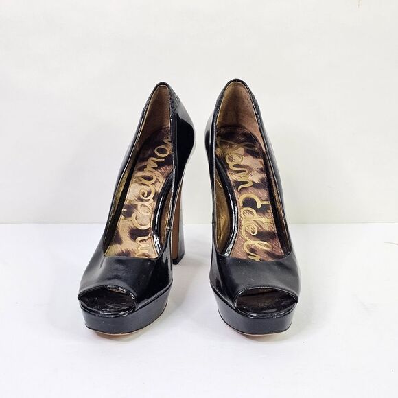 Sam Edelman Black Patent Leather Tacoma Platform Heel Pumps - Picture 11 of 11